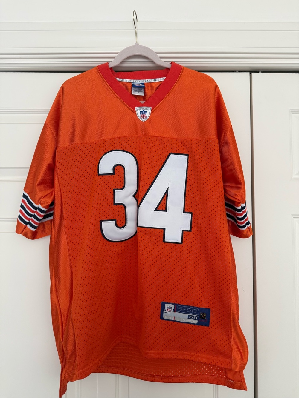 Chicago Bears Walter Payton #34 Orange Throwback Jersey (Size 50)